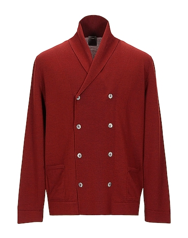 H953 Cardigan Brick 100% Merino Wool