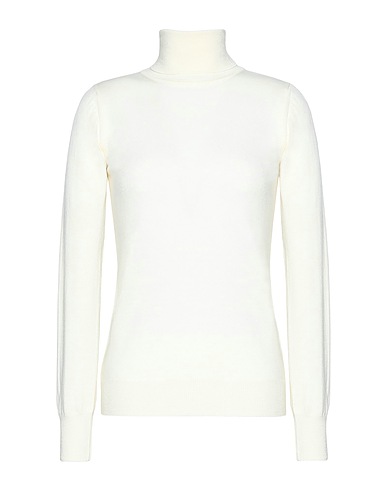 8 by YOOX Dolcevita MERINO WOOL ESSENTIAL ROLL-NECK SWEATER
 Avorio 100% Lana Merino