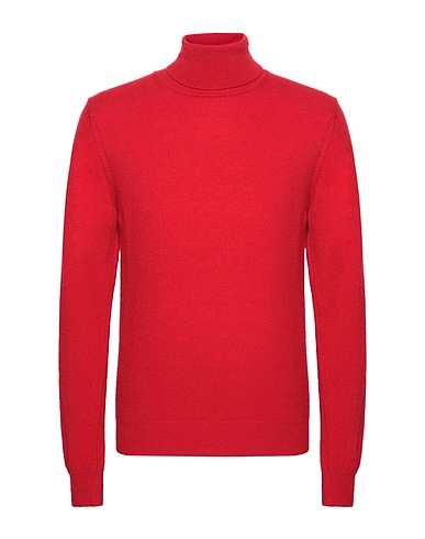 8 by YOOX Cashmere blend CASHMERE ESSENTIAL ROLL-NECK SWEATER
 Red 100% Cashmere