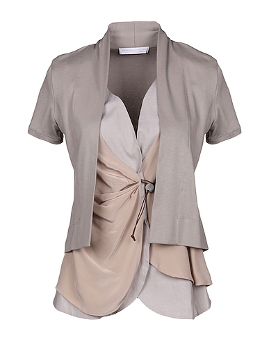 FABIANA FILIPPI Cardigan Grey 94% Cotton, 6% Lycra®, Silk