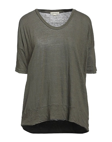 CROSSLEY T-shirt Military green 100% Linen