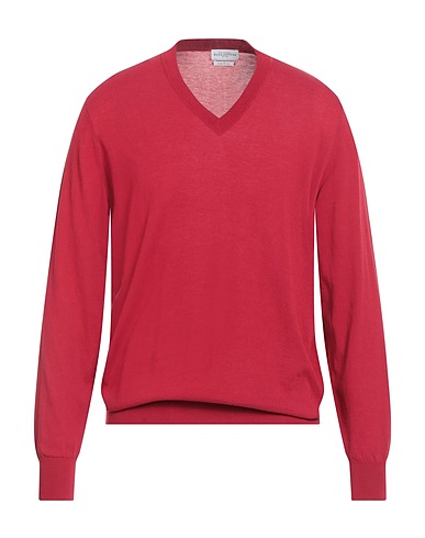 BALLANTYNE Jumper Brick red 100% Cotton