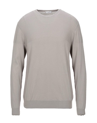 PAOLO PECORA Jumper Taupe 100% Cotton, Polyester, Polyurethane