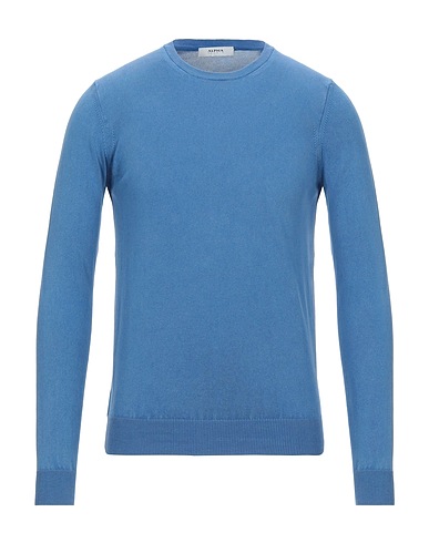 ALPHA STUDIO Pullover Blaugrau 100% Baumwolle