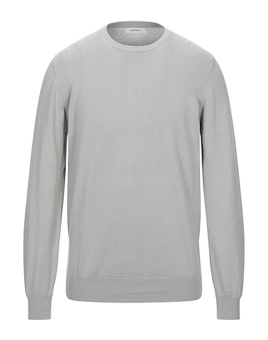 ALPHA STUDIO Jumper Light grey 100% Cotton
