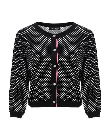 TWINSET Cardigan Black 50% Cotton, 50% Viscose, Polyester