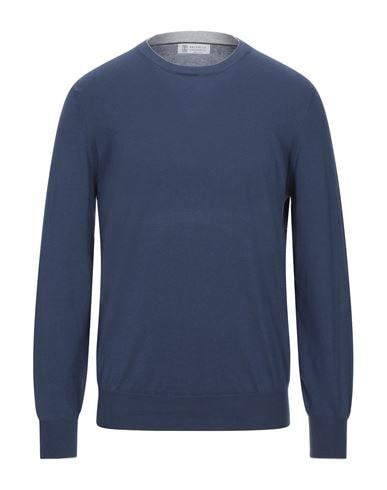 Brunello Cucinelli Men Wool Sweater In Blue