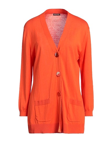 MALÌPARMI カーディガン オレンジ シルク 53% / コットン 47%