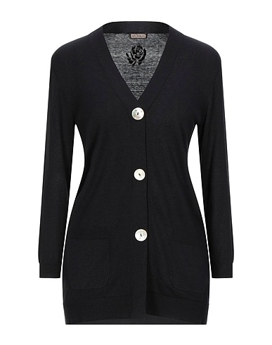 MALÌPARMI Cardigan Black 53% Silk, 47% Cotton
