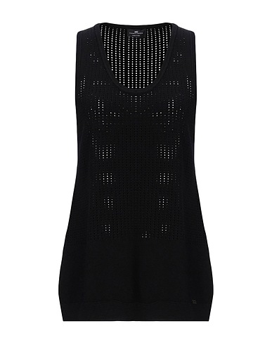 ELISABETTA FRANCHI Sleeveless sweater Black 88% Viscose, 12% Polyester