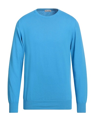 DANIELE ALESSANDRINI HOMME Sweater Light blue 100% Cotton