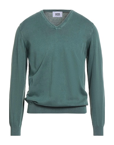ALPHA STUDIO Pullover Vert foncé 100% Coton