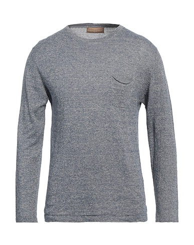 DANIELE FIESOLI Sweater Slate blue 64% Linen, 36% Cotton