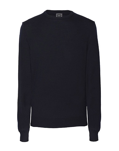 8 by YOOX Jumper MERINO WOOL ESSENTIAL CREWNECK SWEATER
 Midnight blue 100% Merino Wool