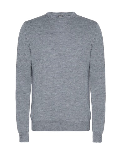 8 by YOOX Jumper MERINO WOOL ESSENTIAL CREWNECK SWEATER
 Grey 100% Merino Wool