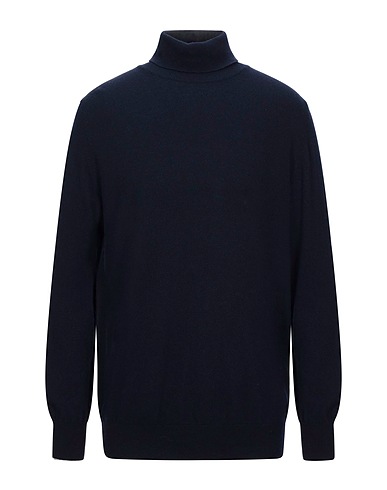 DANIELE ALESSANDRINI HOMME Polo neck Midnight blue 35% Polyamide, 30% Viscose, 30% Wool, 5% Cashmere