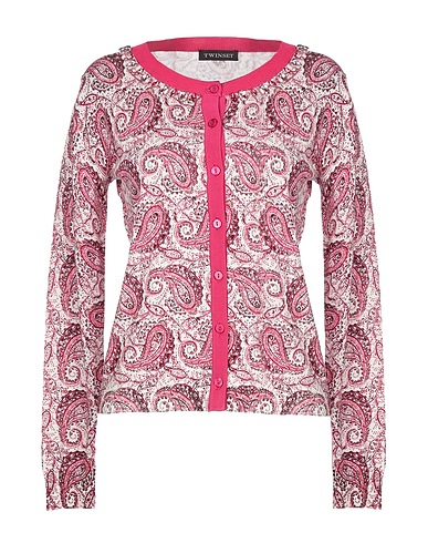 TWINSET Cardigan Fuchsia 50% Cotton, 50% Viscose