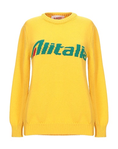 ALBERTA FERRETTI Sweater Yellow 100% Virgin Wool