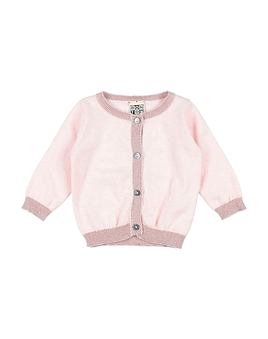 BONTON Strickjacke Hellrosa 92% Baumwolle, 4% Kaschmir, 3% Polyester, 1% Andere Fasern