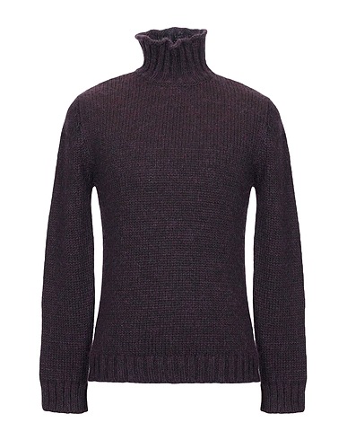 BELLWOOD Polo neck Dark purple 47% Acrylic, 16% Wool, 14% Synthetic fibers, 13% Alpaca wool, 10% Mohair wool