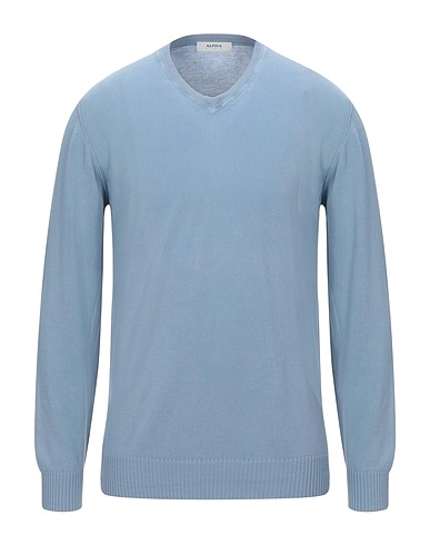 ALPHA STUDIO Jumper Sky blue 100% Cotton