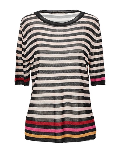 MARCO DE VINCENZO Jumper Black 90% Viscose, 8% Acetate, 1% Polyamide, 1% Polyester