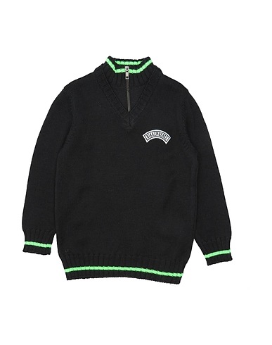 BIKKEMBERGS Polo neck Black 50% Wool, 50% Acrylic