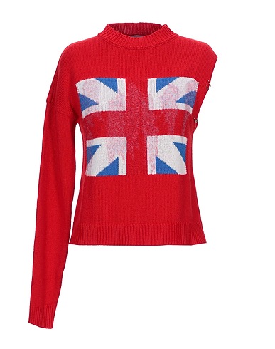 PINKO UNIQUENESS Jumper Red 47% Wool, 30% Viscose, 15% Polyamide, 8% Cashmere