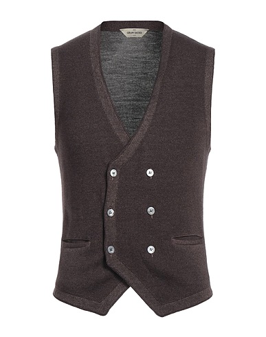 GRAN SASSO Cardigan VINTAGE Dark brown 100% Virgin Wool