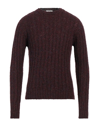 AUTHENTIC ORIGINAL VINTAGE STYLE Pullover Bordeaux 100% Laine vierge