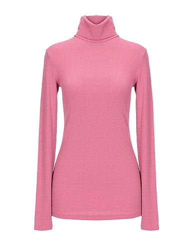 DONDUP Polo neck Pink 78% Viscose, 9% Polyamide, 9% Polyester, 4% Elastane