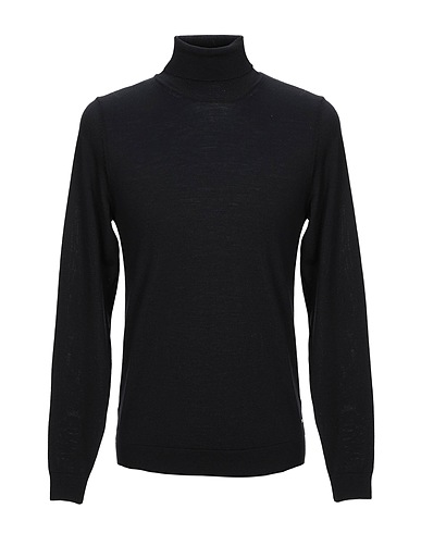 BOSS HUGO BOSS Polo neck Black 100% Virgin Wool