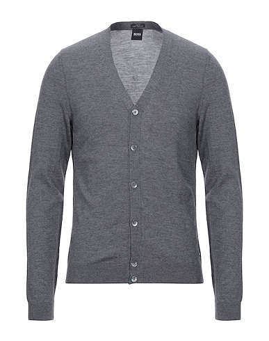 BOSS HUGO BOSS Cardigan Grigio 100% Lana Vergine