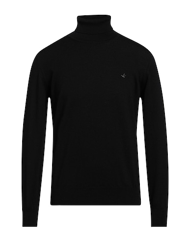BROOKSFIELD Polo neck Black 100% Virgin Wool