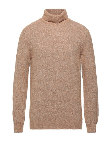 HERITAGE Polo neck Sand 66% Virgin Wool, 18% Polyamide, 16% Cotton