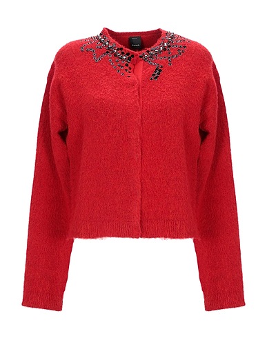 PINKO Cardigan Red 50% Wool, 26% Polyamide, 22% Acrylic, 2% Elastane, Glass