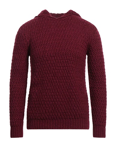 DANIELE ALESSANDRINI Pullover Bordeaux 50% Lana, 40% Acrilico, 10% Lana di alpaca, Poliammide