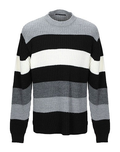 DANIELE ALESSANDRINI Sweater Grey 75% Acrylic, 10% Viscose, 10% Wool, 5% Alpaca wool