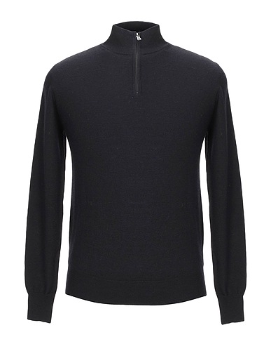 BALLANTYNE Jumper with zip Black 100% Wool