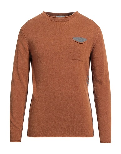 DANIELE ALESSANDRINI HOMME Pullover Cammello 40% Viscosa, 30% Poliammide, 25% Lana, 5% Cachemire