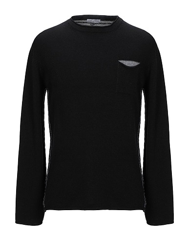 DANIELE ALESSANDRINI HOMME Jumper Black 40% Viscose, 30% Polyamide, 25% Wool, 5% Cashmere