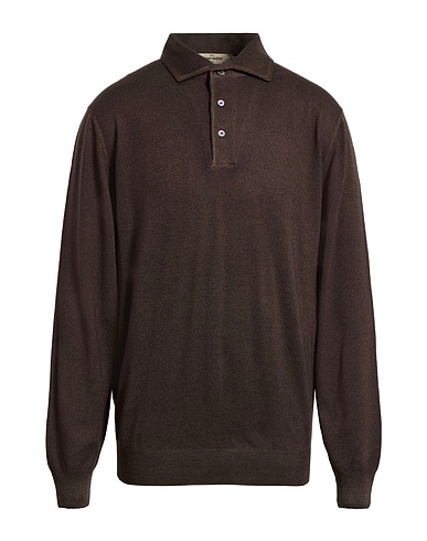 GRAN SASSO Jumper VINTAGE Dark brown 100% Virgin Wool