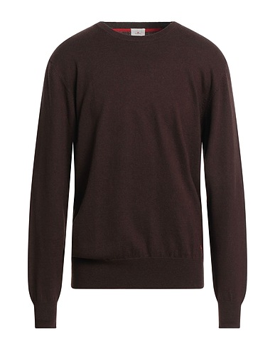 PEUTEREY Sweater Dark brown 90% Cotton, 10% Wool