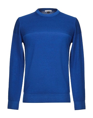PAOLO PECORA Jumper Bright blue 100% Virgin Wool