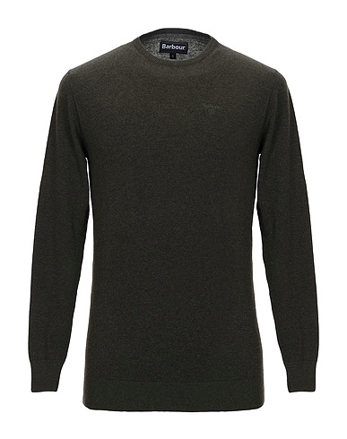 BARBOUR Pullover Verde militare 100% Lana