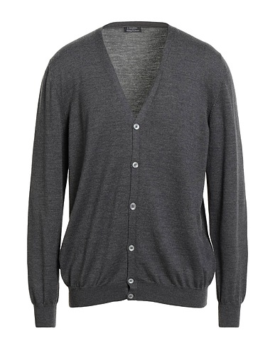 BARBA Napoli Cardigan Lead 100% Virgin Wool