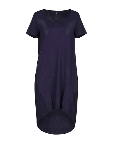 MANILA GRACE Short dress Purple 100% Merino Wool, Cotton