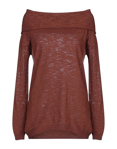 LES COPAINS Jumper Brown 53% Cotton, 47% Polyamide