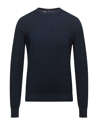 DRUMOHR Pullover Blu notte 100% Lana Merino