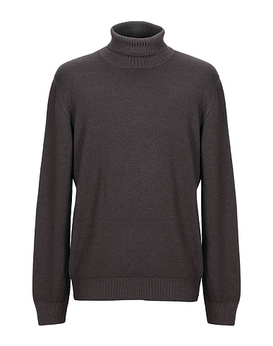 GRAN SASSO Polo neck Dark brown 100% Virgin Wool